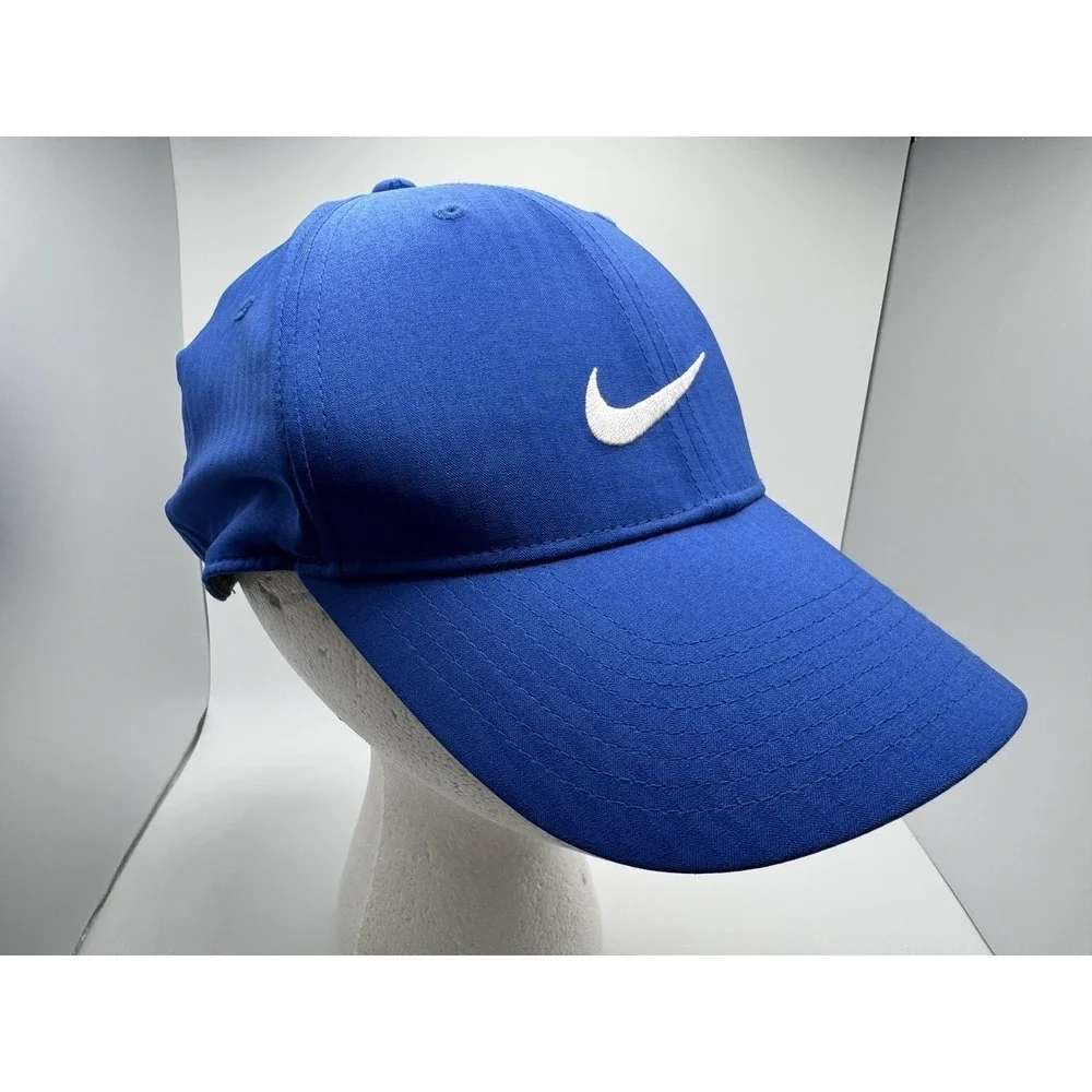 Nike Dri-Fit Legacy 91 Strapback Hat Blue White Adjustable Adult Dad Cap